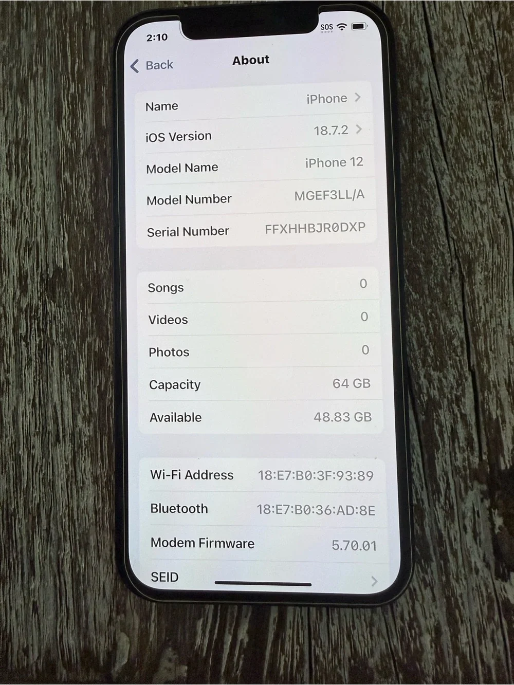 Apple iPhone 12 64gb in Black